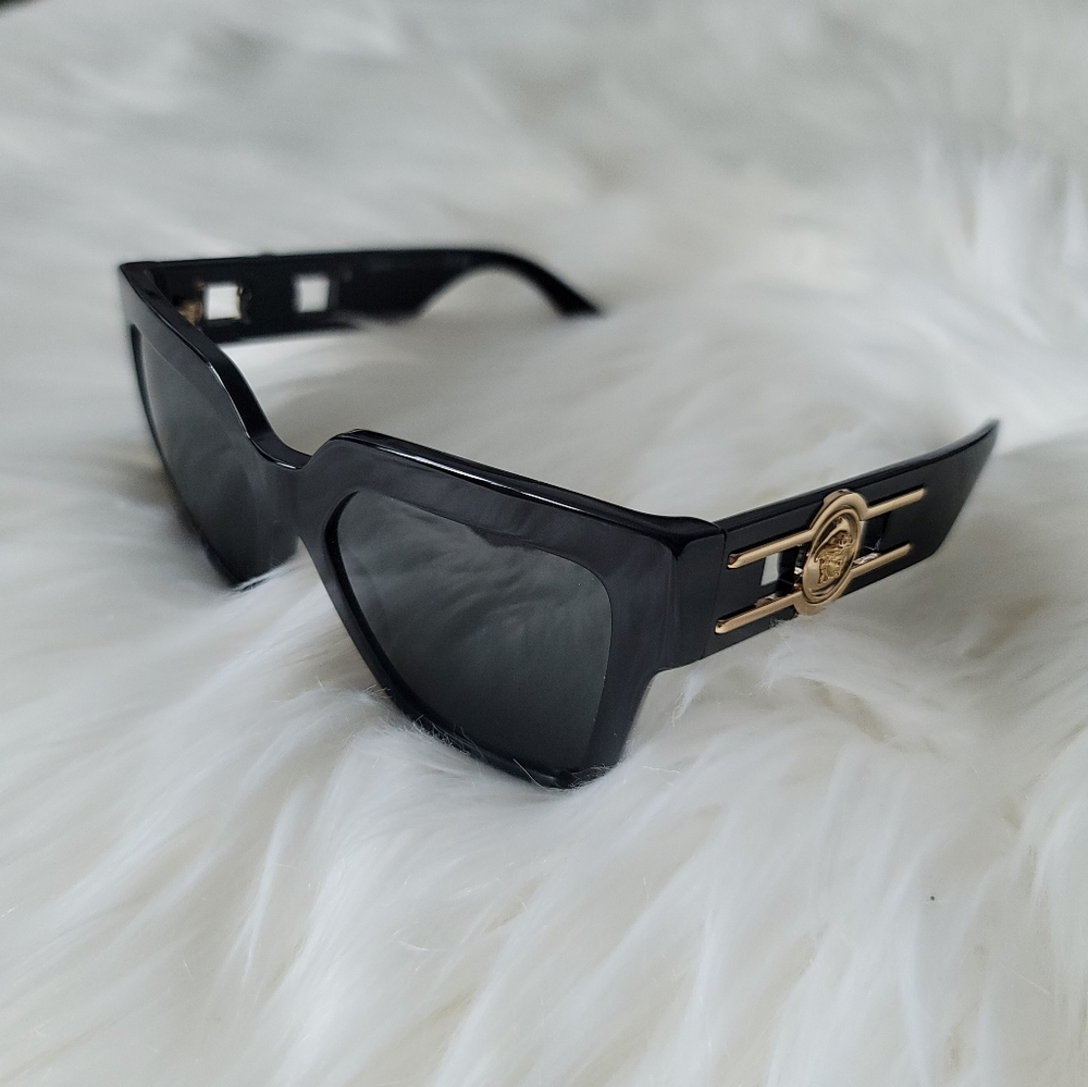 Versace Black and Gold Sunglasses